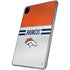 NFL Denver Broncos White Striped iPad Pro 11in (2024) Clear Case